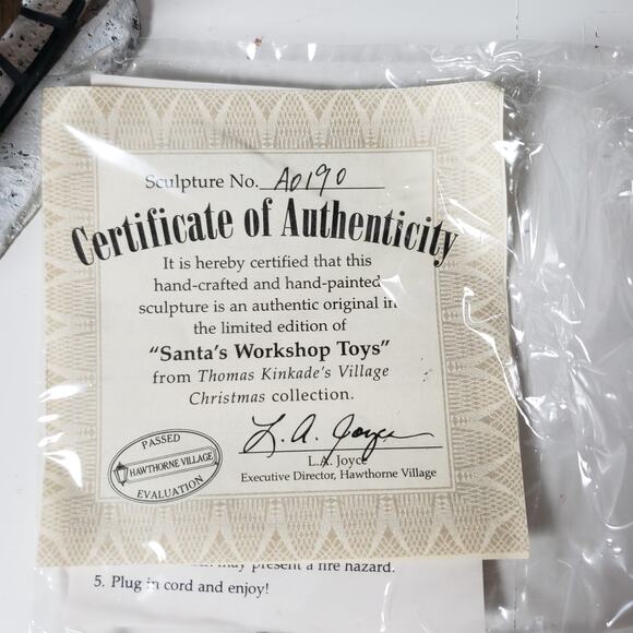 Thomas Kinkade Hawthorne Village Santas Workshop Toys & Horse Sleigh Christmas - Picture 12 of 16